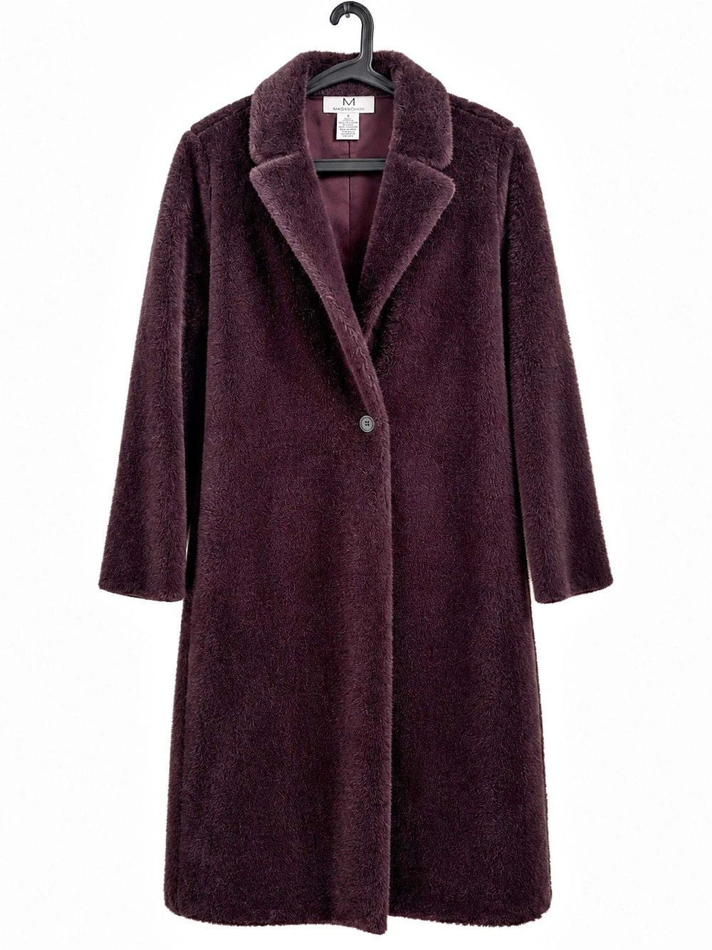 Magaschoni Faux Fur Coat in Brown Size Small Like New